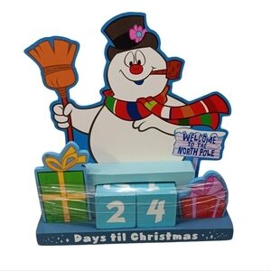 FROSTY THE SNOWMAN Countdown Advent Calendar Christmas Wooden Holiday Figurine